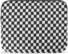 Puffy Laptop Sleeve 15-16 Inch, Checkered Black Knitted Laptop Case for Protecti picture
