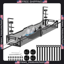 Cable Management Under Desk Tray 25 Inch Metal Mesh Organizer for Home & Office picture