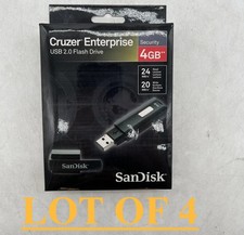 LOT OF 4 NEW SandDisk Cruzer Enterprise USB 2.0 security 4gb SDCZ22-0046-A75 picture