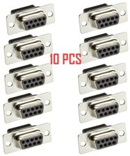 10x DB9 D-SUB 9-Pin Female Crimp Pin Type Connector Assembly Cup Socket Adapter picture