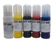DTF Ink Compatible With Epson Printer, Digital Transfer Film bottles CMYK+W NEW picture