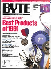 BYTE MAGAZINE JANUARY 1992 VOL. 17 NO. 1 (VG) MORE BYTES IN EBAY STORE DISCOUNTS picture