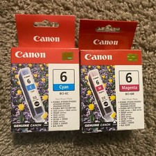 Canon BCI- 6Y Ink Cartridge BCI-6C Ink , Magenta & Cyan OEM Genuine picture
