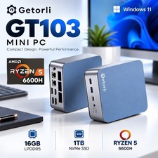 Getorli GT103 Mini PC AMD Ryzen 5 6600H 16GB LPDDR5 1TB SSD Windows 11 picture