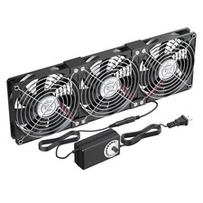 3X120mm Computer Fans with AC Plug & Speed Controller - 12V DC 3x120mm  picture