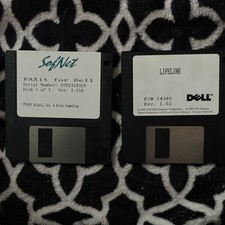 Vintage Dell SofNet FAXit & Dell Lifeline Software 3.5