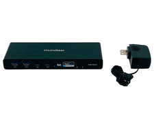 MediaGear USB-C Dual 4K Monitor Universal Docking Station DisplayLink w/Adapter picture