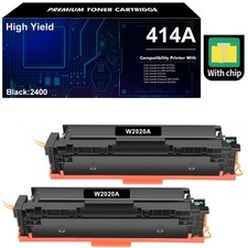2PK Toner With Chip Compatible for HP 414A W2020A Laserjet M454dw M479fdw M479dw picture