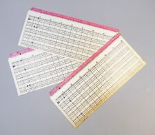 Lot Of 25 Vintage IBM style Punch Cards Globe S-650 Cream w/ RED Band 80 column picture