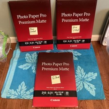 Canon Ink  Photo Paper Pro Premium Matte 13x19 Inch. Two 20 Packs New One Open picture