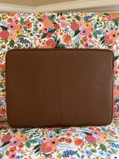 Mark And Graham Harvey Leather Laptop Case Hazelnut NO MONO NWOT OB READ Size tw picture