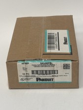 10pk Panduit NetKey NK4MFBL 4-Position Modular Furniture Faceplate, Black picture