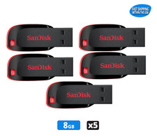 SanDisk Cruzer Blade 8GB USB 2.0 Flash Drive Thumb Drive Pen Drive (5 Pack) picture