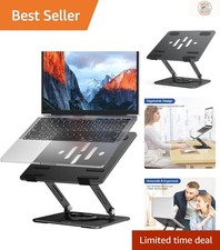 Sturdy Laptop Holder with Ventilation – Adjustable and Rotatable for Perfect Fit picture