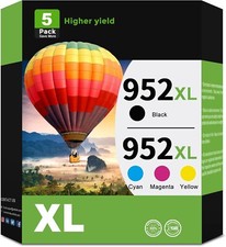 5pk 952XL Ink Cartridges For HP 952 OfficeJet Pro 7740 8210 8216 8218 8710 8714 picture