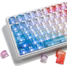 XVX Colorful Clear Keycaps, Transparent Keyboard Keycaps 60 75 100 Percent, 119 picture