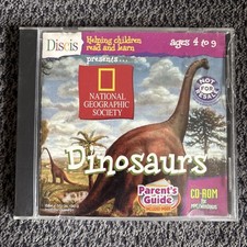 National Geographic Society Dinosaurs Cd Rom ages 4 - 9 Discis Parents Guide inc picture