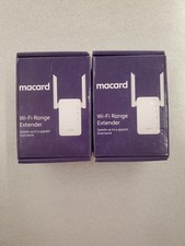 Macard RE1200 White Wireless Booster Dual Band 2 Pack picture