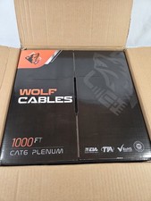 Wolf Cables Heavy-Duty CAT6 Plenum Cable 1000ft | UTP, 23AWG, 550MHz Blue picture