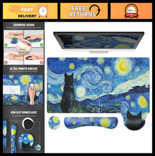 4-in-1 Gaming Mouse Pad Set | Large Ergonomic Desk Mat, Wrist Support & Coaster picture