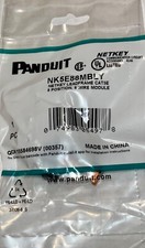 PANDUIT NETKEY Category 5E Jack NK5E88MBLY Module Black (Lot of 20) picture