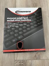 Innovera Mouse Pad w/ Fabric-Covered Gel Wrist Rest 10.37x8.87 Blk IVR50448 New picture