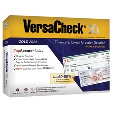 VersaCheck X1 Gold 2024 Check Printing Software 150 Checks Deposit Slips Windows picture