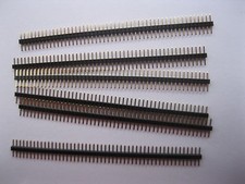 10 pcs Gold Plated 1.0mm Breakable Pin Header 1x50 50pin Male Single Row Strip picture