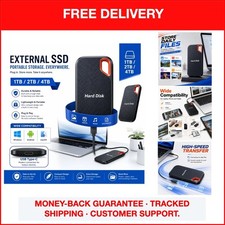 128TB Portable External SSD USB Solid State Drive Fast Data Storage Backup Gift picture