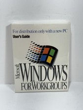 Microsoft Windows 3.11 Workgroups PC User's Guide Brand New Sealed VINTAGE W COA picture
