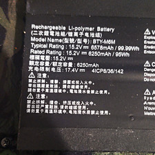 UNTESTED: Genuine MSI GS66 Stealth 99.9Wh Battery (BTY-M6M / MS-16V1) picture
