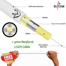 Elfcam 30m Fiber Optic Cable SCA Simplex Singlemode LSZH White picture