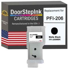 DoorStepInk Compatible Ink Cartridges For Canon PFI-206 Matte Black 300ml-USA picture