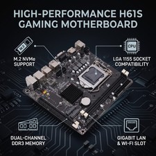 H61S Gaming Motherboard LGA 1155 Dual Channel DDR3 M.2 Nvme Serial ATA3.0 6G NEW picture