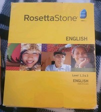Rosetta Stone English American V3, 1-2-3 Complete w/ Activation Card NO HEADSET picture