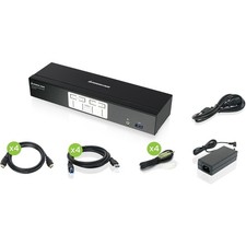 IOGEAR 4-Port 4K KVMP Switch with HDMI Connection, USB 3.0 Hub, and Audio picture