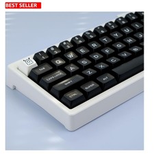 Keycaps Set 142 Keys PBT Doubleshot SA Black Translucent Mechanical Gaming PCs picture