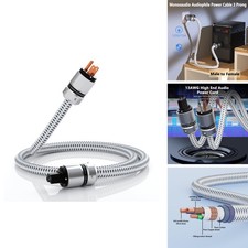 Monosaudio 12AWG Audiophile HiFi Power Cord Pure Copper IEC320 C13 Connector 1M picture