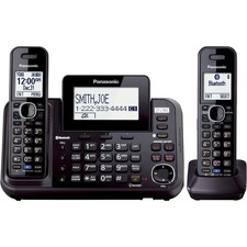 Cordless Phone System 2 Handsets DECT 6.0 Bluetooth Panasonic KX-TG9542B Line picture
