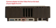 Apple III /// 3 Color Composite Video adapter RGB out connector modern Displays picture