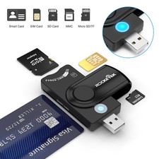 7-in-1 USB Smart Card Reader DOD Micro SD SIM Memory Adapter for Laptop Computer picture