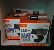 4 Pk Lot iTek Smart Home HD 720P Plug and Play Webcam w/ Built-in Microphone  picture
