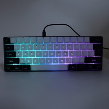 61 Key RGB Illuminated Keyboard With Mouse Multi Color LED Backlit Wired Ga KEWK picture