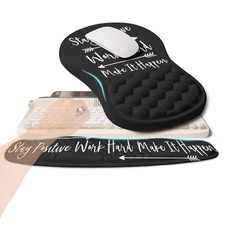 2in1 Ergonomic Wave Rise Keyboard Wrist Rest Massage Mouse Pad Foam Set picture