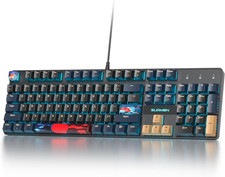 Full Size Mechanical Keyboard, Creamy Keyboard with Number Pad, 104 Keys Wired G picture