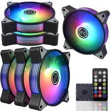 DS 120MM Case Cooling Fan for Computer, Side LED Running Lights Effect, ARGB wit picture