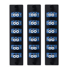3 PCS LGX Compatible Fiber Patch Panel 6 Singlemode Blue Duplex LC 12 Ports picture