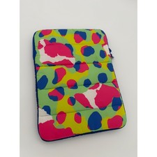 Heyday Padded Laptop Sleeve Puffer Case Abstract Multi Color Blue 12in x 9in picture