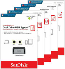 SanDisk Ultra Dual TYPE C 16GB 32GB 64GB 128GB 256GB USB 3.1 Flash Drive Lot picture