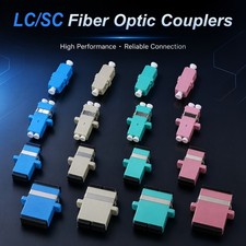 50PCS SC/UPC LC/UPC Keystone Jack Fiber Optic Connectors Couplers Adapters picture